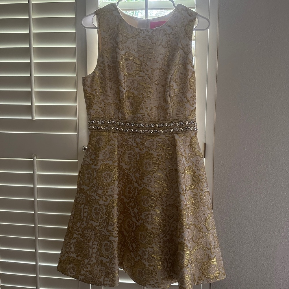 Gold party dress